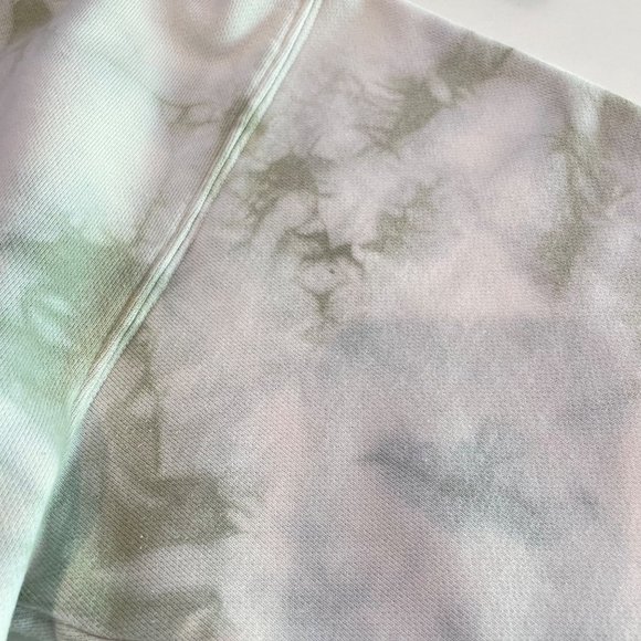 Madewell Green/White Tie-Dye Cotton Swing Sweatshirt, M - Picture 6 of 13